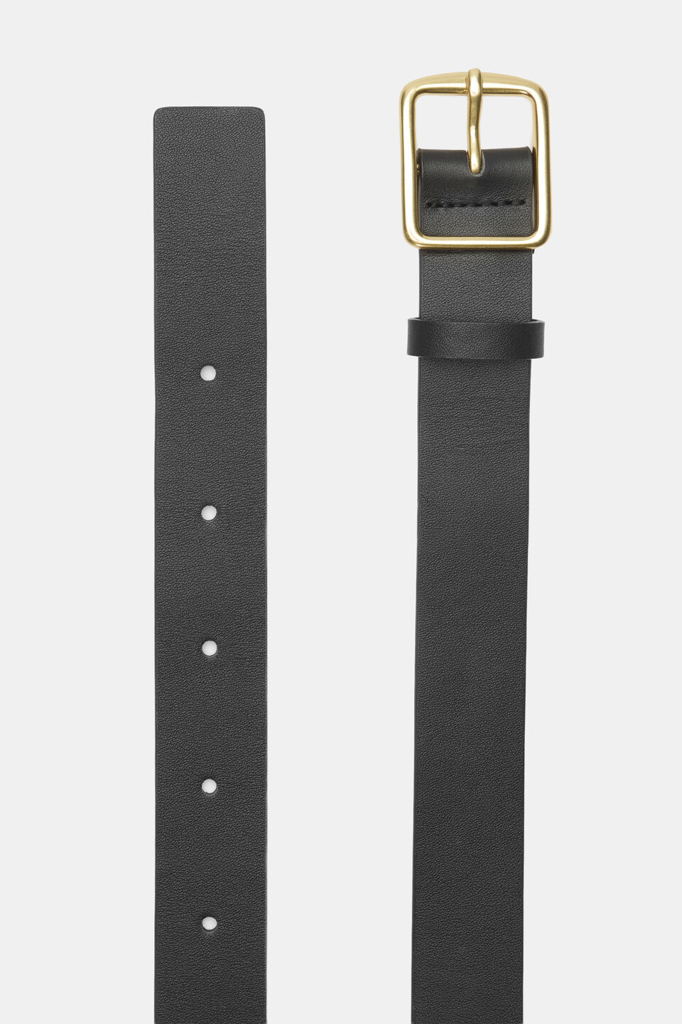 Abby Classic Leather Belt  Black Gold