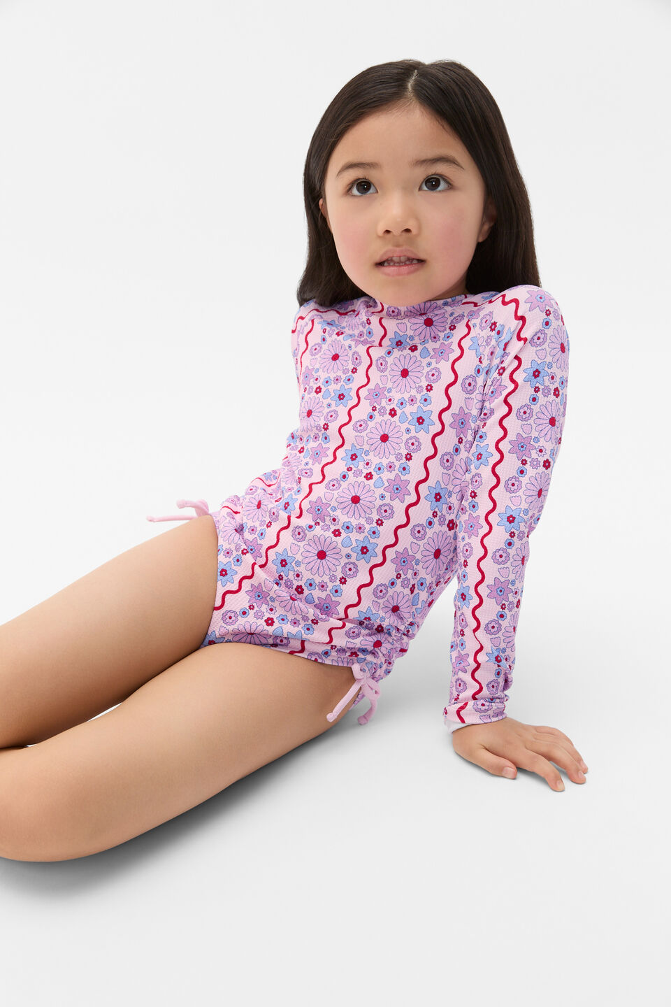 Floral Rashsuit  Pink Lemonade