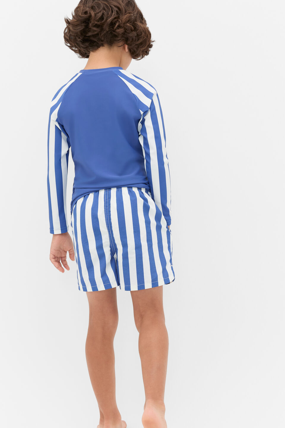Stripe Boardshort  Retro Blue