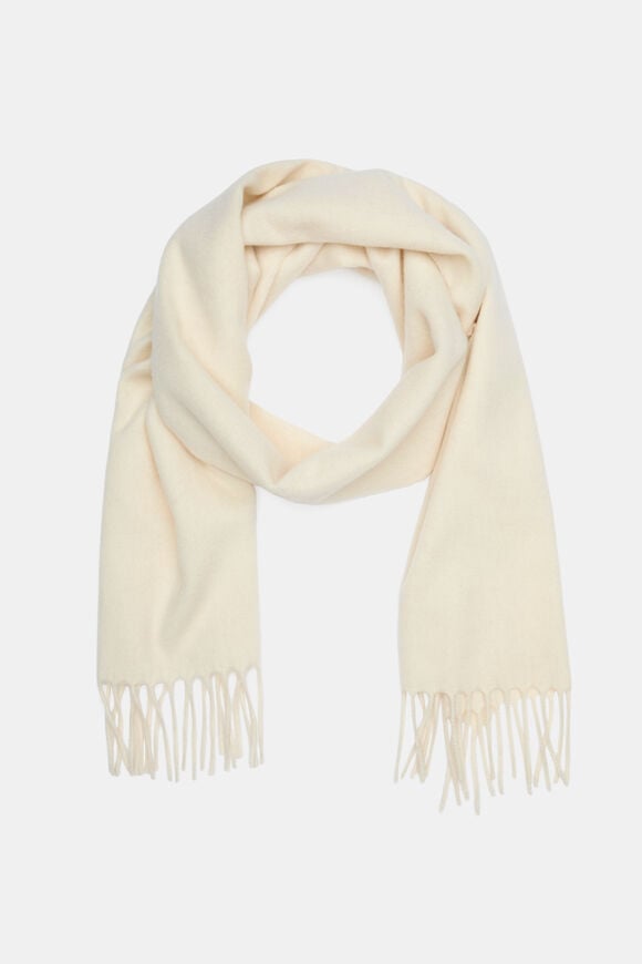 Super Soft Wool Scarf  Coconut Cream  hi-res