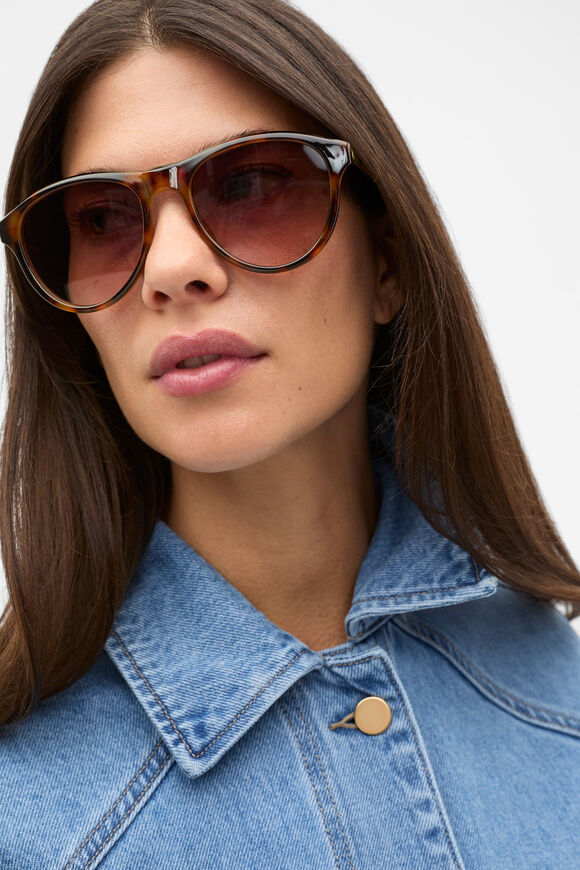 Hayley Round Sunglasses  Dark Tort  hi-res