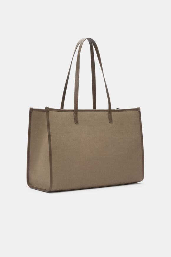 Leather Detail Carry All Tote  Cocoa  hi-res