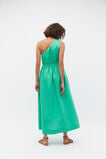 Linen One Shoulder Maxi Dress  Deep Emerald  hi-res