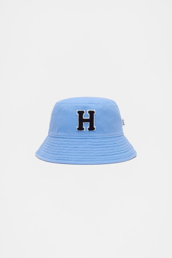 Blue Initial Bucket Hat  H  hi-res