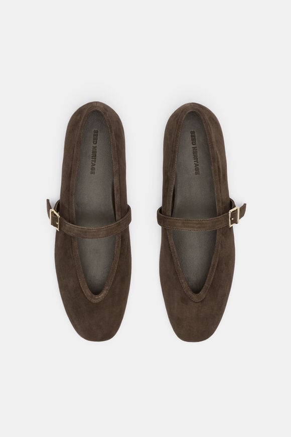 Arlo Ballet Flat  Chocolate Suede  hi-res