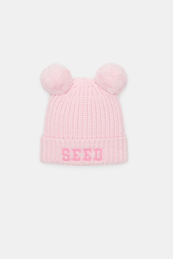 Mini Seed Embroidered Beanie  Pink Lemonade  hi-res