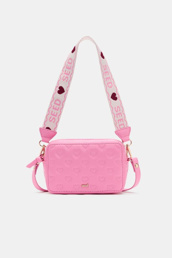 Quilted Heart Camera Bag  Candy Pink  hi-res