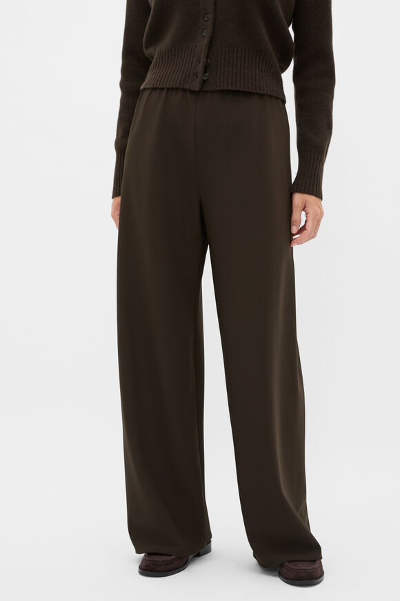 Easy Wide Leg Pant  Coffee Bean  hi-res