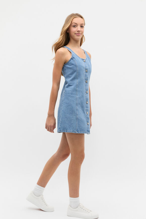 Denim Button Dress  Ocean Haze Wash  hi-res