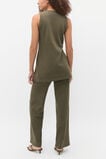 V Neck Button Through Knit Vest  Olive Leaf  hi-res