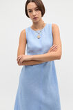 Linen Sleeveless Midi Dress  Cornflower Blue Crossdye  hi-res