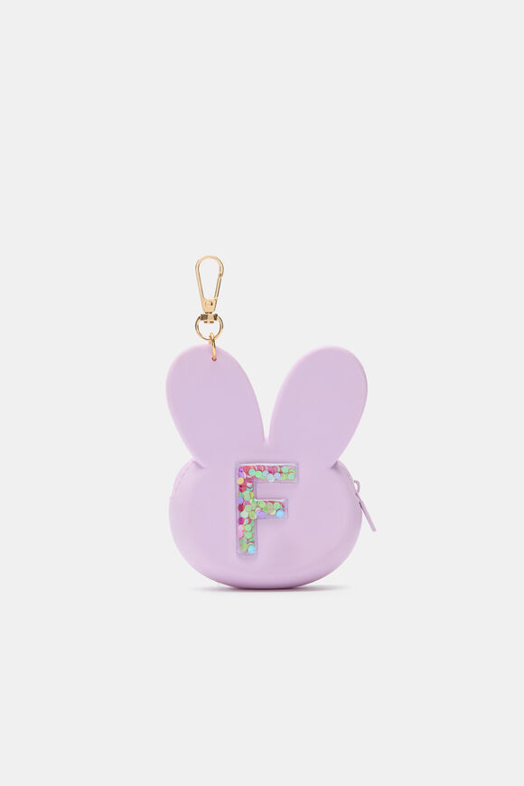 Bunny Silicone Initial Keyring  F  hi-res