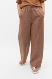 Core Linen Wide Leg Tie Pant  Cinnamon Spice Stripe  hi-res
