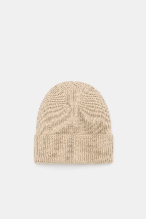 Rib Knit Beanie  Sandstone Marle  hi-res