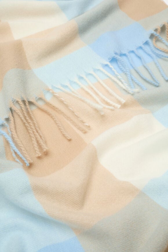 Check Scarf  Soft Blue Multi  hi-res