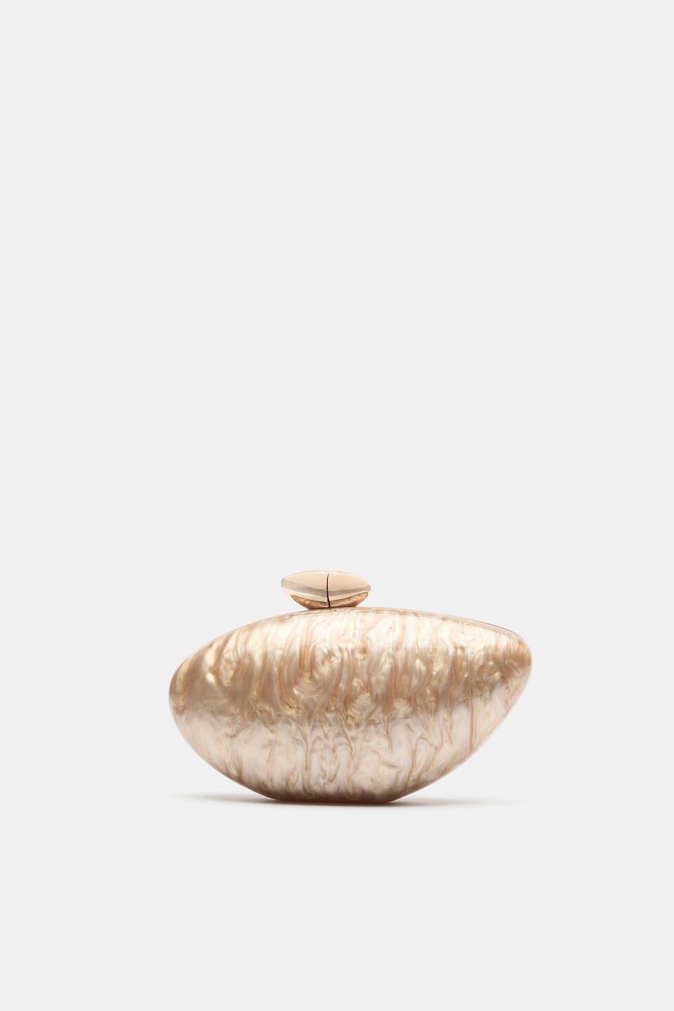 Acrylic Hardcase Clutch  Sandstone