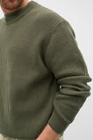 Cotton Crew Neck Knit  Olive  hi-res