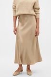 Satin Midi Skirt  Sandstone  hi-res