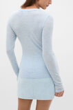 Australian Merino Scoop Neck Top  Soft Blue Marle  hi-res