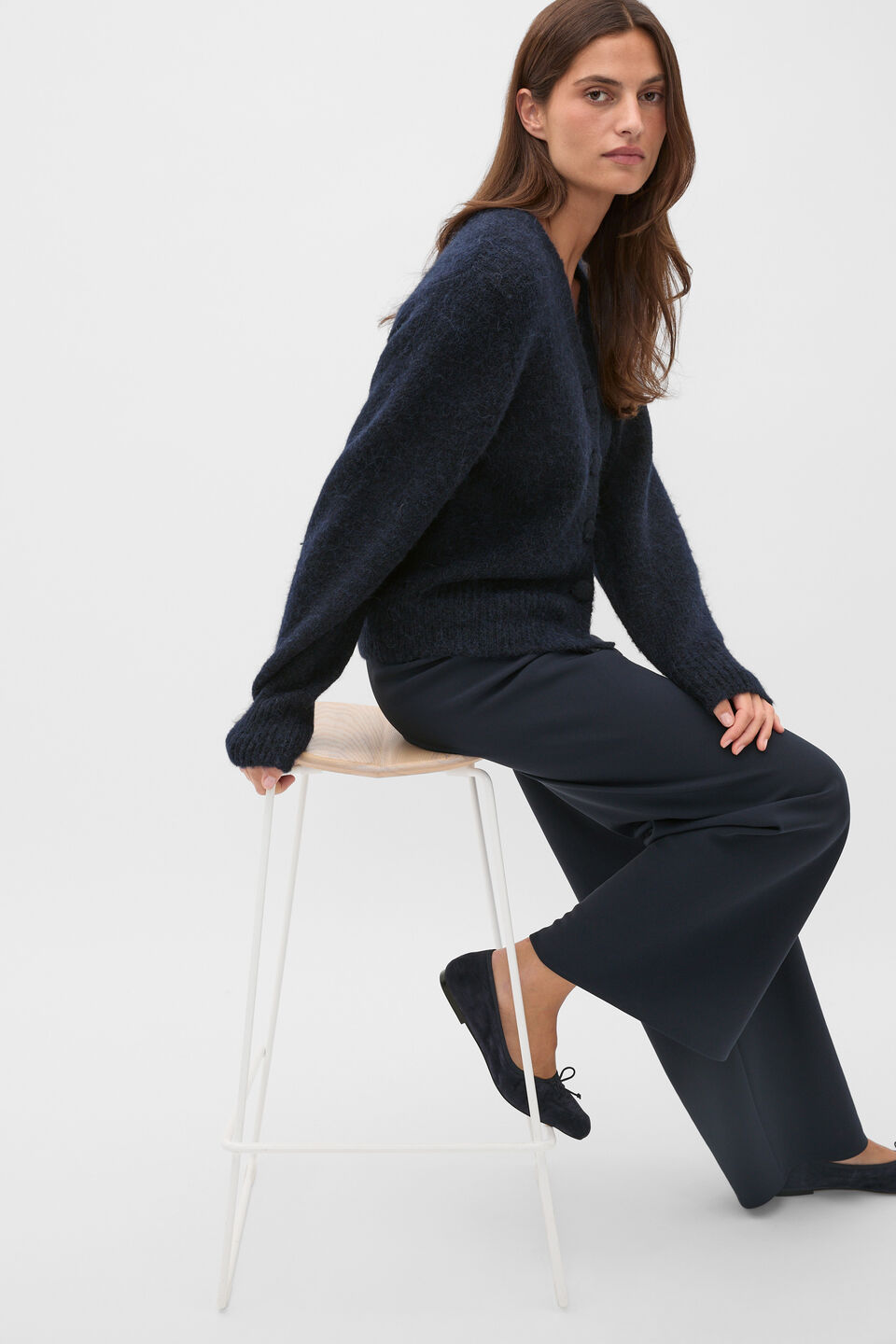 Lofty Relaxed Cardigan  Twilight Blue