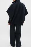 Wool Trench Cape  Twilight Blue  hi-res