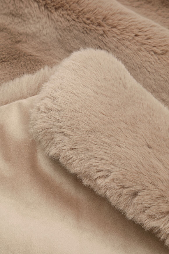 Fur Throw  Sandstone  hi-res