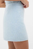 Wool Blend Mini Skirt  Soft Blue Marle  hi-res