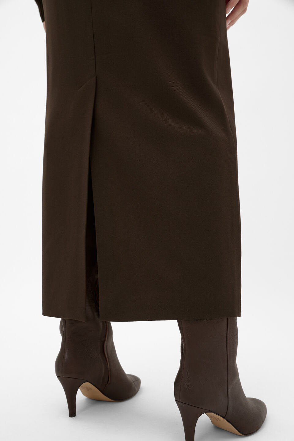 Tailored Pencil Skirt  Coffee Bean
