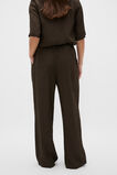 Textured Satin Straight Leg Pant  Coffee Bean  hi-res