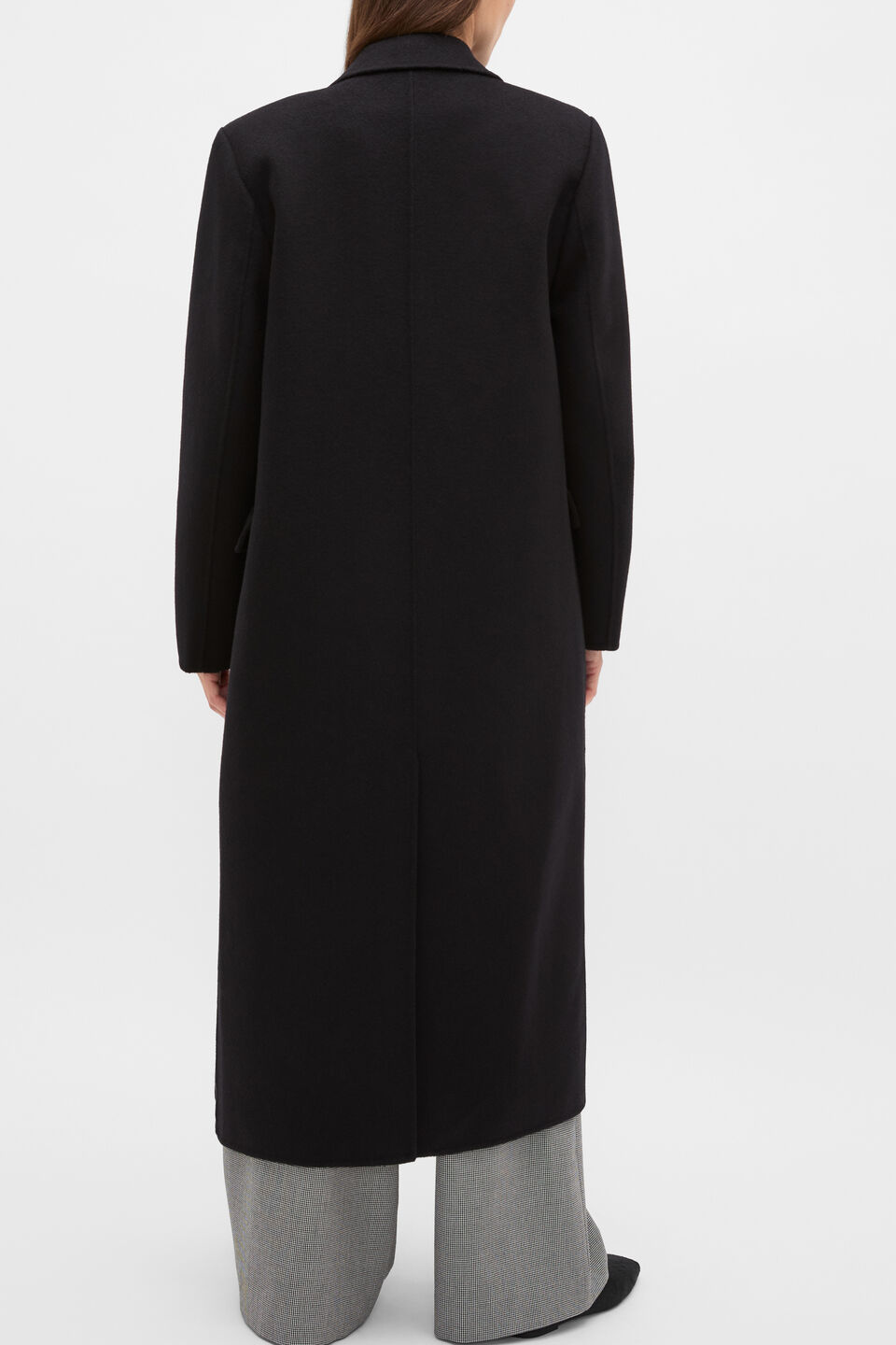 Wool Blend Classic Coat  Black