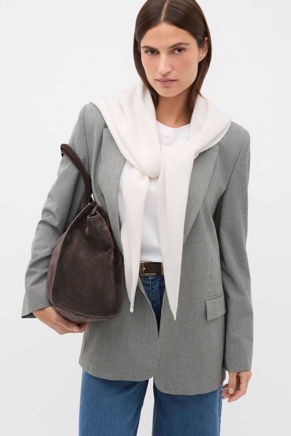 Triangle Scarf  Coconut Cream