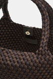 Woven Textured East West Tote  Coffee Bean  hi-res