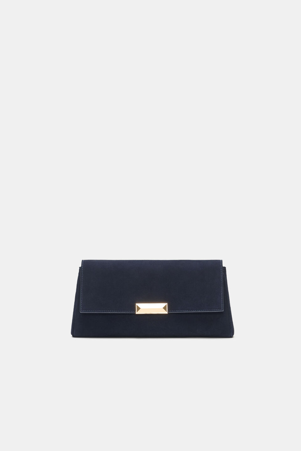 Suede Clutch  Twilight Blue