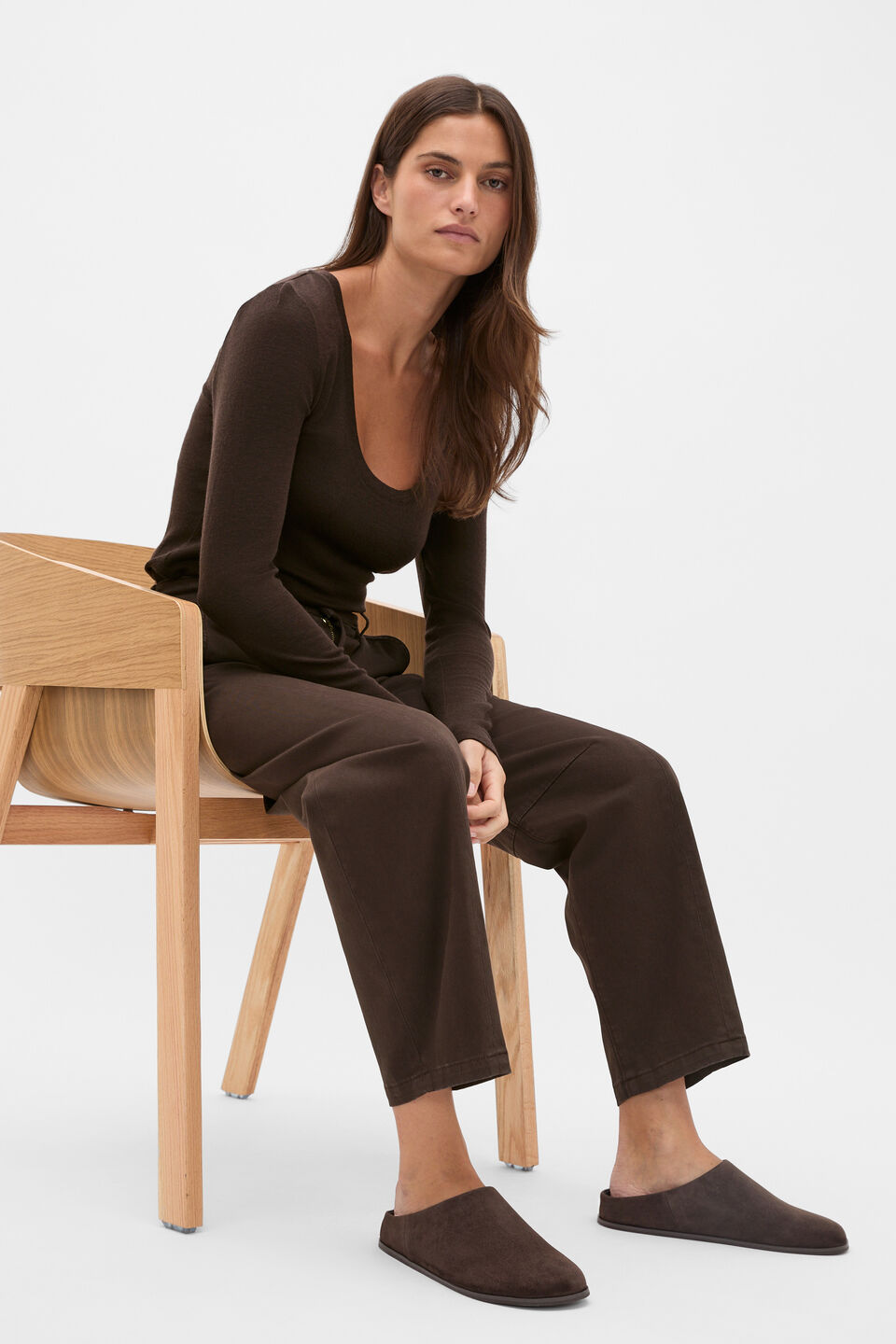 Hunter Mule  Chocolate Suede