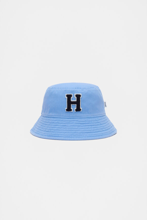 Blue Initial Bucket Hat  H  hi-res
