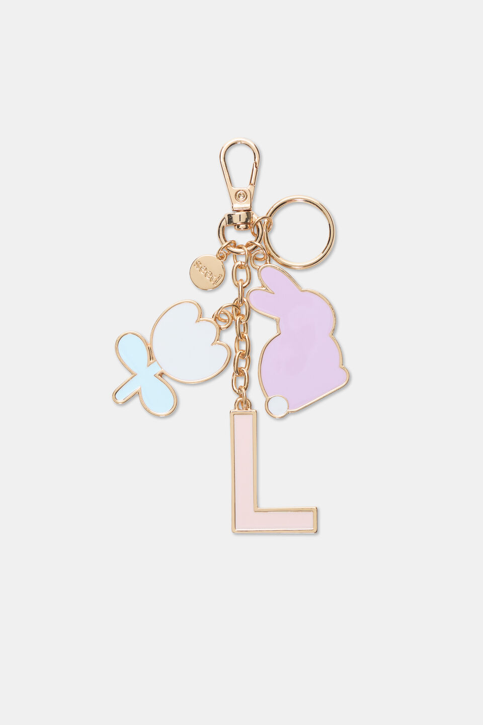 Bunny Initial Keyring  L