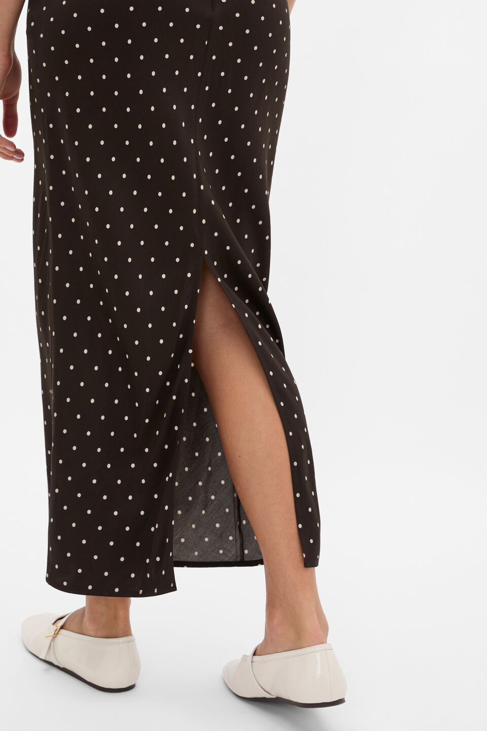 Spot Print Dress  Coffee Bean Spot