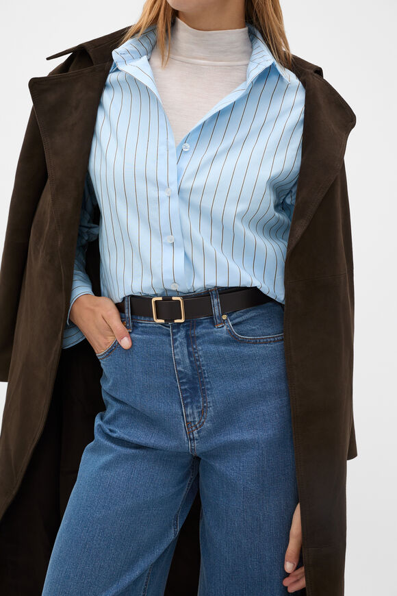 Naomi Leather Hip Belt  Chocolate  hi-res