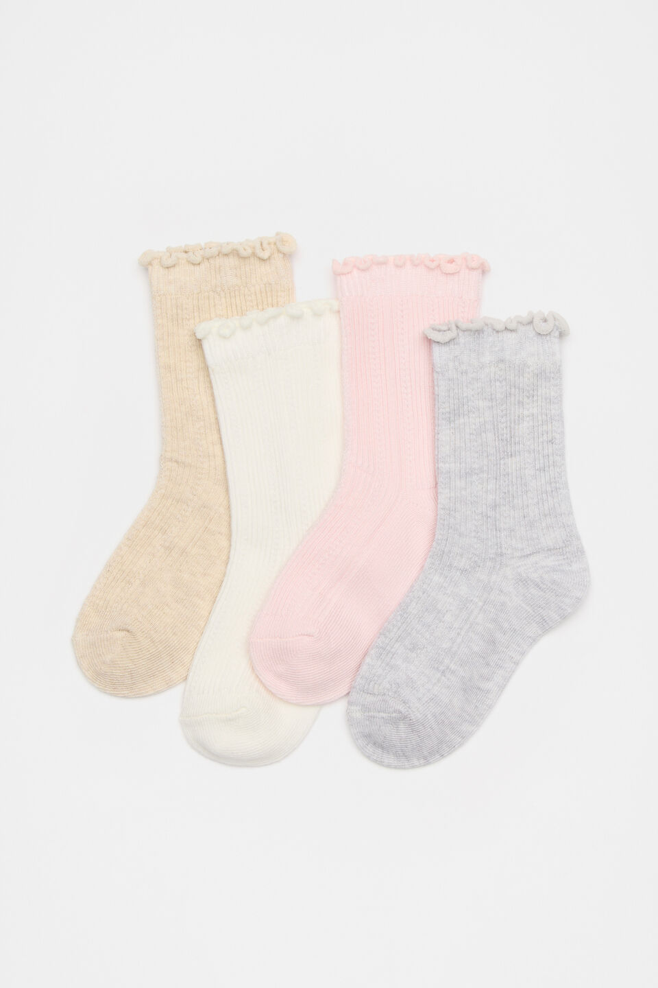 Rib Cable 4 Pack  Light Pink