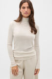 Australian Merino Mock Neck Top  Mist Marle  hi-res