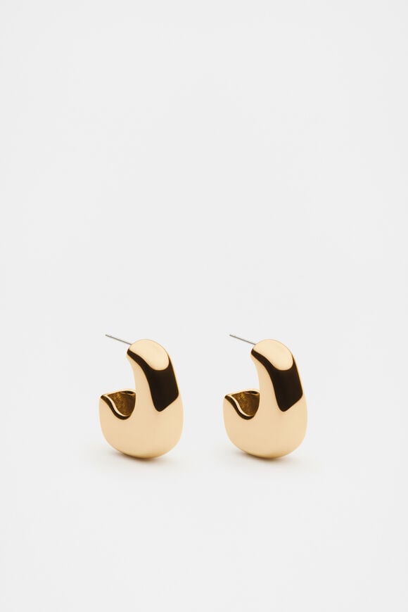 Sculptural Earring  Gold  hi-res
