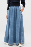 Elasticated Denim Skirt  Mist Blue Wash  hi-res
