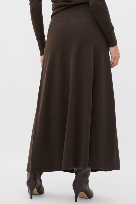 Drapey Knit Skirt  Coffee Bean  hi-res