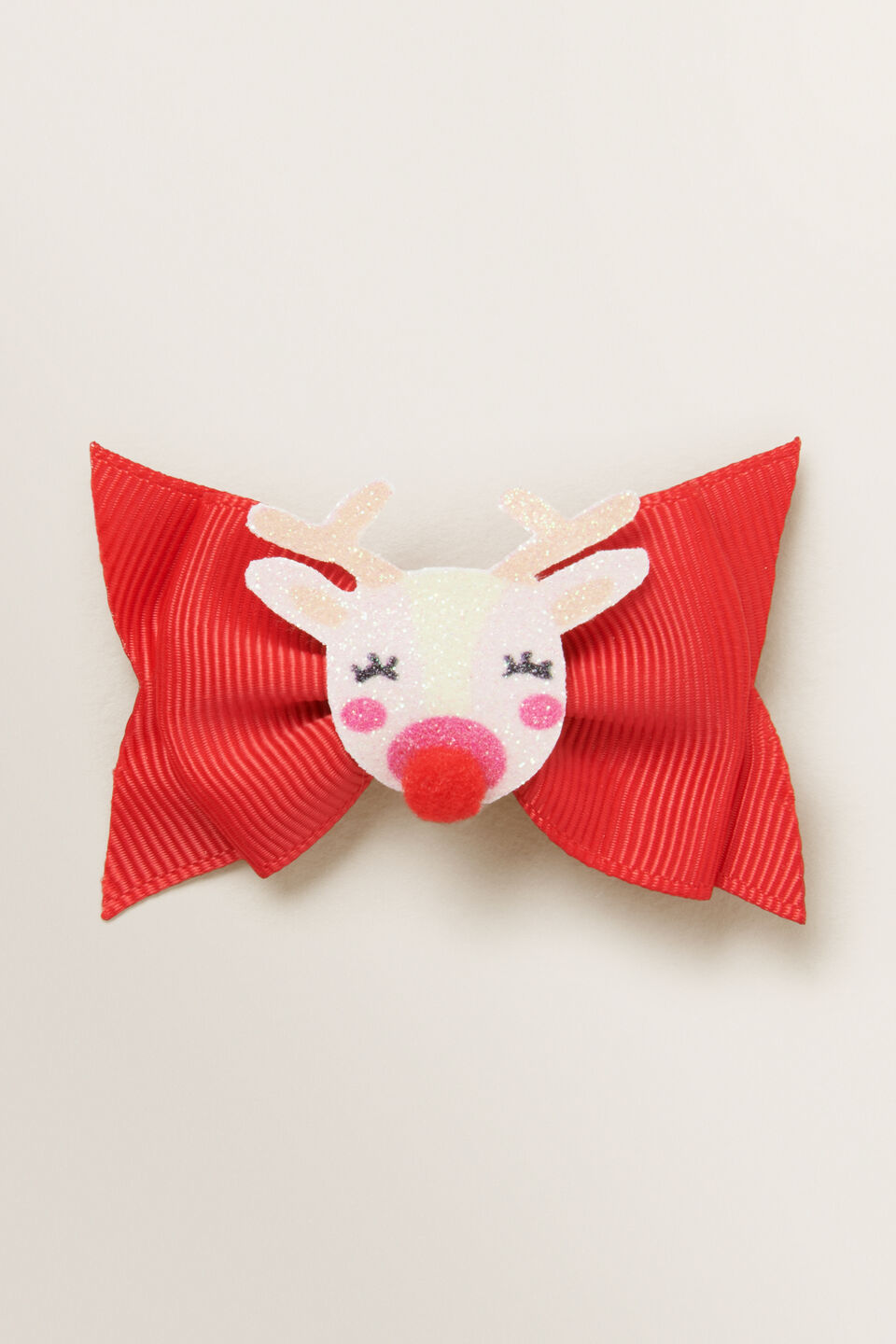 Reindeer On Bow Duck Clip  