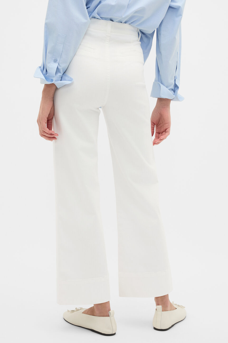 Core Wide Leg Pocket Jean  Cloud Cream