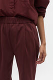Tapered Leg Pleat Front Pant  Merlot  hi-res