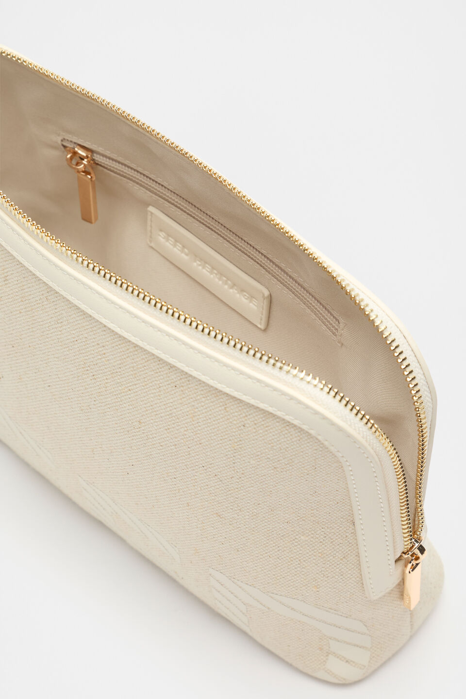 Cropped Logo Pouch  Cream