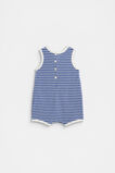 Stripe Textured Romper  Navy Stripe  hi-res