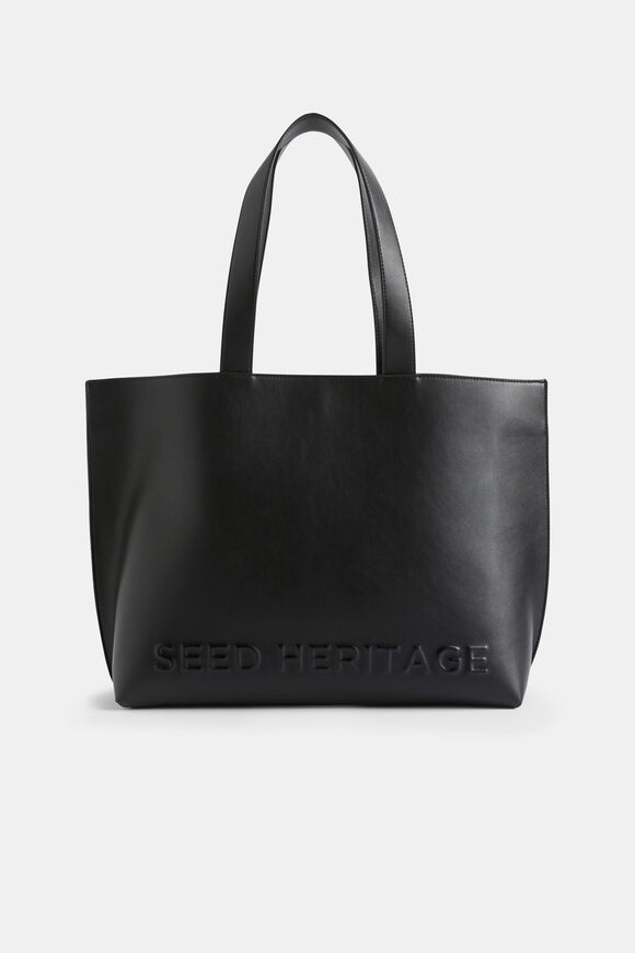 Logo Detail Tote  True Black  hi-res