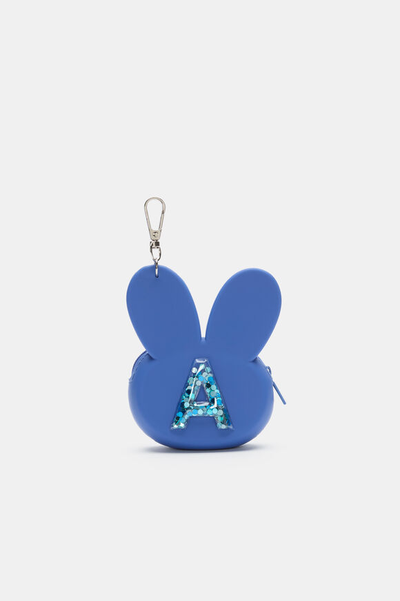 Bunny Silicone Initial Keyring  A  hi-res